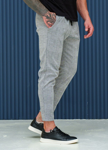 Светло-серые классические демисезонные укороченные, зауженные брюки Vakko