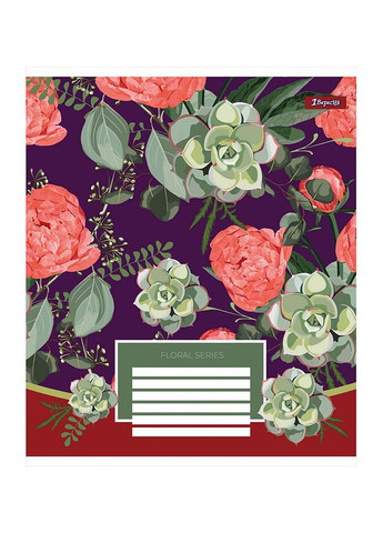 Тетрадь в линейку 24 листов Floral series цвет разноцветный ЦБ-00222617 1 Вересня (260060836)