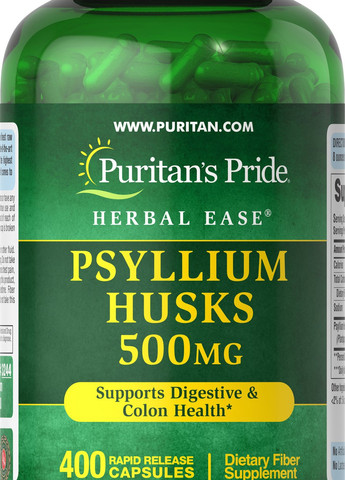 Puritan's Pride Psyllium Husks 400 Caps Puritans Pride (258499303)
