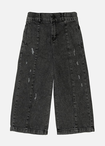 Серые демисезонные джинсы для девочек цвет серый цб-00224869 CMC