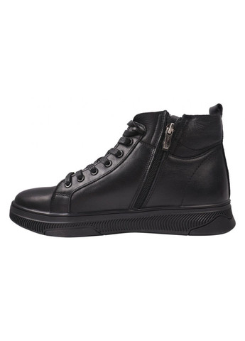 Черные ботинки мужские из натуральной кожи,высокие,черные,украина Marion