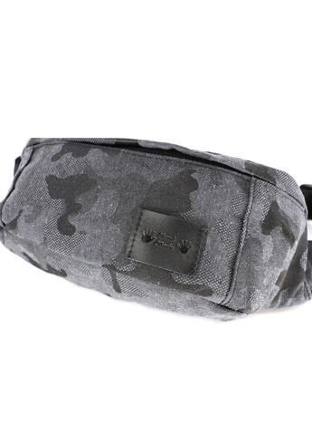 Сіра камуфляжна тканинна поясна сумка бананка з потайною кишенею та сіткою унісекс No Brand (258591356)