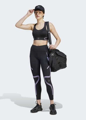 Чёрный спортивный бра by stella mccartney truepace adidas