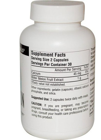 Bitter Melon 60 Caps Source Naturals (258499213)