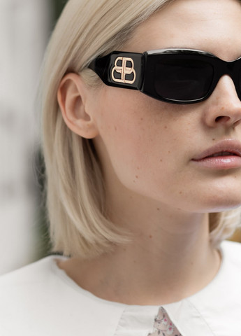 Женские солнцезащитные очки чёрные No Brand (258122619)