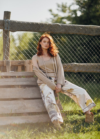 Брюки в пижамном стиле с принтом Kohai (263348945)