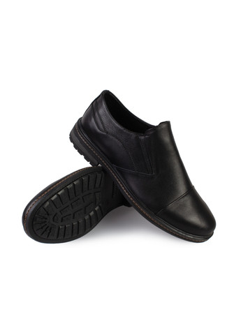 Черные классические туфли мужские бренда 9402190_(1) ModaMilano без шнурков