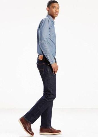 Темно-синие демисезонные прямые классические джинсы levis 505 – rinse original 505 Regular Fit Levi's