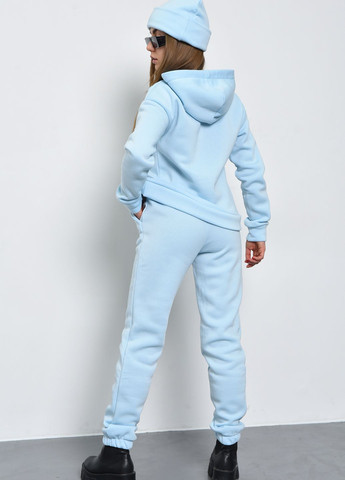 Спортивный костюм женский на флисе 3-ка голубого цвета размер 42-44 Let's Shop (272092356)