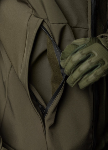 Оливковая (хаки) демисезонная куртка softshell робокоп хакі BEZET