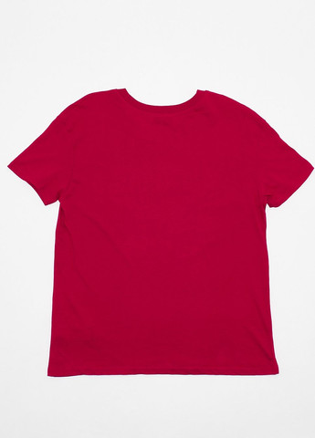 Красная футболка basic,красный с принтом, Pink Woman