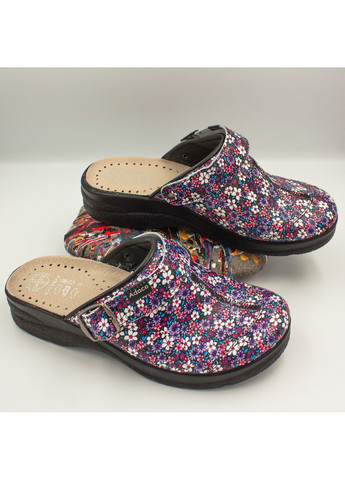 Цветные тапочки сабо женские 812sr Adaco