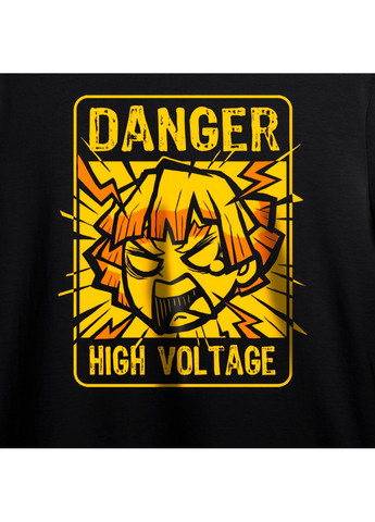 Чорна футболка з принтом клинок розсікаючий демонів - зеніцу danger No Brand