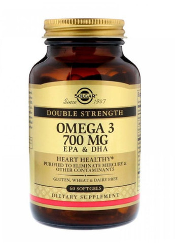 Omega-3 700 mg EPA & DHA 60 Softgels Solgar (256720438)