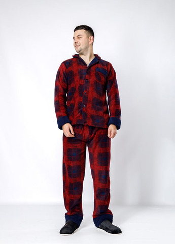 Мужская пижама цвет красный ЦБ-00234328 LINDROS (269237016)