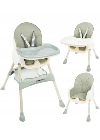 Детское кресло стульчик разборное компактное для кормления детей малышей 3 в 1 с подносом (475150-Prob) Светло-зеленое Unbranded (262371403)