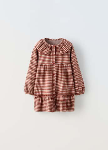 Коричневое детское платье трикотажное 5767/607 коричневый Zara (277923093)