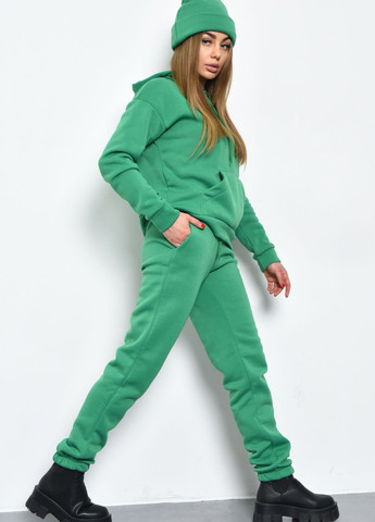 Спортивный костюм женский на флисе 3-ка зеленого цвета размер 42-44 Let's Shop (272092394)