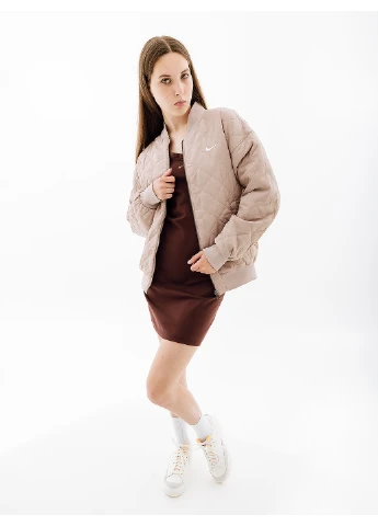 Бежева демісезонна куртка w nsw vrsty bmbr jkt Nike