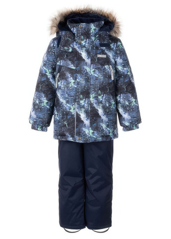 Синій зимній зимовий комплект (куртка + напівкомбінезон) для хлопчика 9153 110 см синій 68889 Lenne
