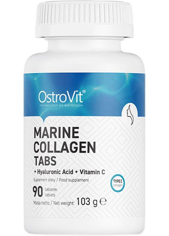 Marine Collagen + Hyaluronic Acid + Vitamin C 90 Tabs Ostrovit (258961276)
