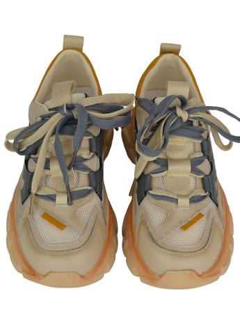 Бежеві всесезонні кросівки жіночі з подвійним шнурком бежевий V.I.Konty