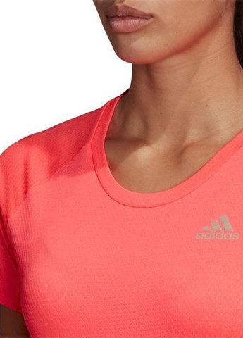 Розовая женская спортивная розовая футболка own the run (ft6450). оригинал. размер s adidas