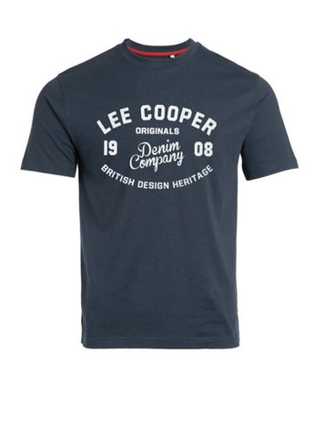 Темно-блакитна чоловіча футболка з коротким рукавом Lee Cooper