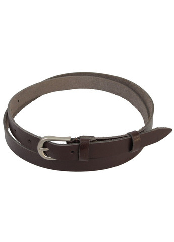 Кожаный женский ремень темно коричневый 2 см Skipper (266142751)