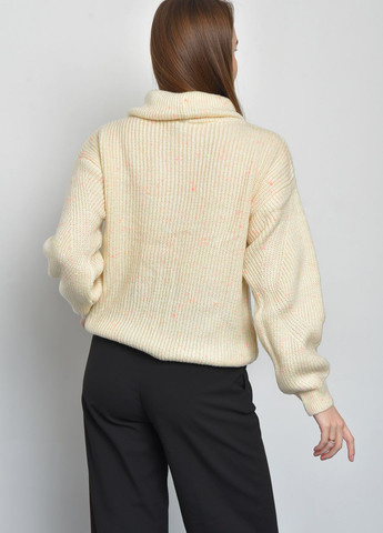 Молочный демисезонный свитер женский молочного цвета размер 48 джемпер Let's Shop