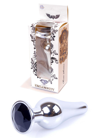 Анальна пробка Boss Series - Jewellery Silver BUTT PLUG Black, BS6400074 Langsha (269458569)