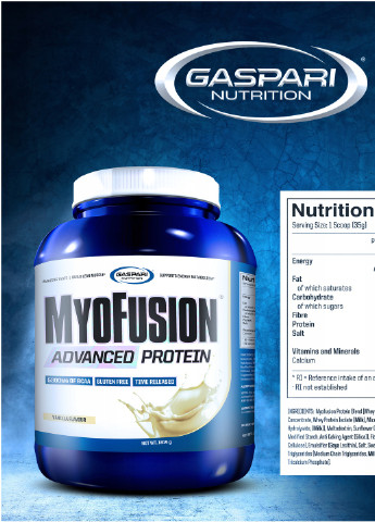 Протеин MyoFusion Elite advanced 1814 g (Vanilla) Gaspari Nutrition (256946286)