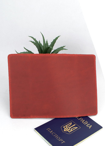 Обкладинка на паспорт шкіряна HC0073 червона HandyCover (269368237)