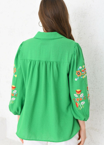 Блузка вышиванка Лыбидь зеленая No Brand (258264039)