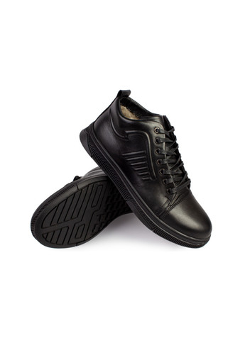 Черные зимние ботинки мужские бренда 9500969_(1) One Way