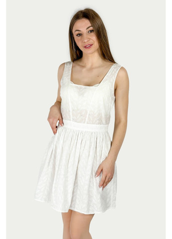 Белое коктейльное платье 7521/019/251 с открытой спиной Zara с цветочным принтом