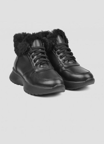 Кросівки шкіряні зимові чорні на платформі Villomi (272607580)