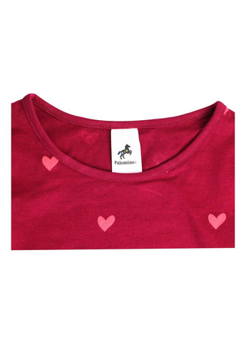 Комплект лонгслів + футболка на дівчинку комбінований 122 Palomino (263435417)