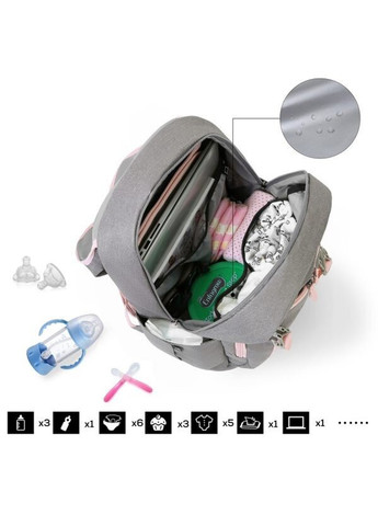 Рюкзак для мами сірий (MM0090003A012) Mommore (263360716)