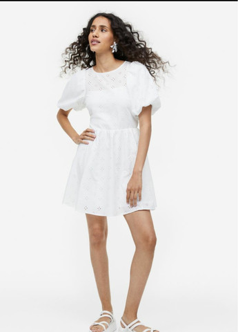 Білий повсякденний жіноча сукня н&м (55845) xs біла H&M