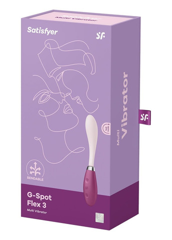 Вибратор G-Spot Flex 3 Red, гибкий ствол с фиксацией положения Satisfyer (258470815)