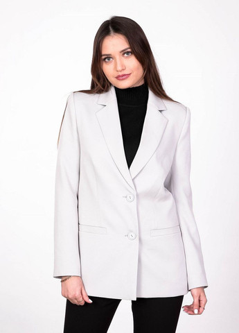 Піджак подовжений жіночий 029 костюмний креп сірий Актуаль (272111387)
