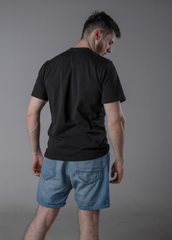 Черная кежуал футболка з лого guess с коротким рукавом Vakko