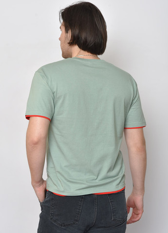 Мятная футболка мужская однотонная мятного цвета Let's Shop