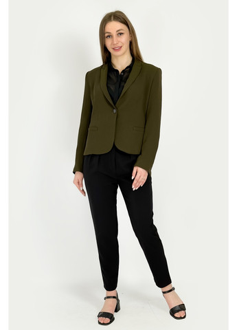 Зеленый женский пиджак 7565/344/505 Zara однотонный - всесезон