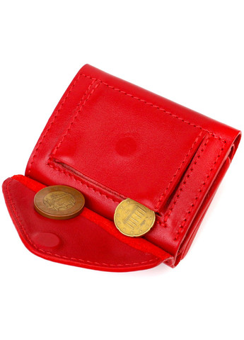 Небольшое женское портмоне в три сложения 16785 Красный Grande Pelle (260360890)
