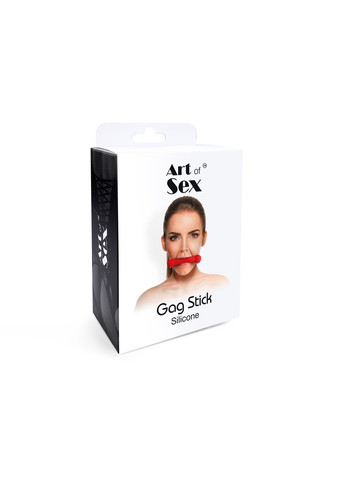 Кляп Палка, силикон и натуральная кожа, - Gag Stick Silicon, Черный Art of Sex (277235447)