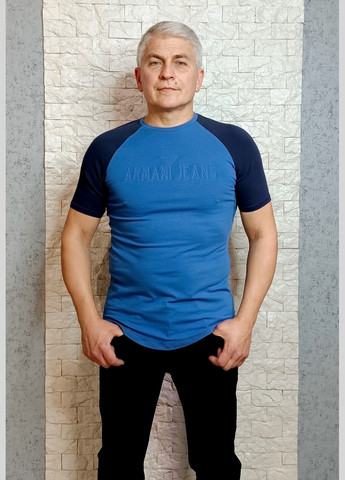 Синяя футболка с коротким рукавом Armani Jeans