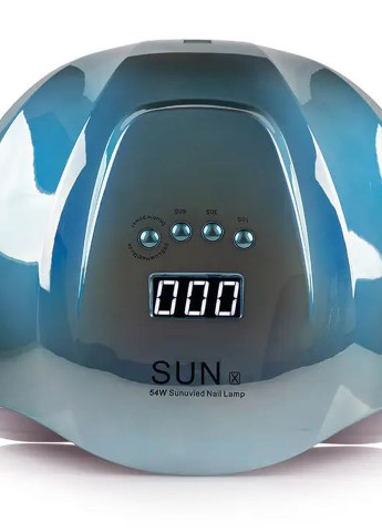Лампа для маникюра X Mirror Blue (голубая хамелеон), 54 Вт Sun (256733641)