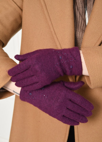 Рукавички жіночі текстильні фіолетового кольору Let's Shop (256699413)